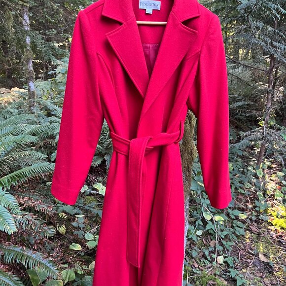 Pendleton Wool Wrap Coat - Women's Large - Red - Picture 3 of 6
